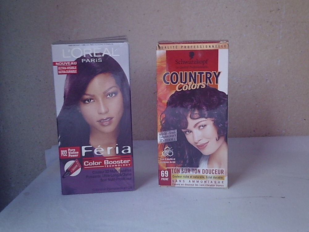 Boites de Coloration Cheveux-neuves, NON entam&eacute;es Bijoux et montres
