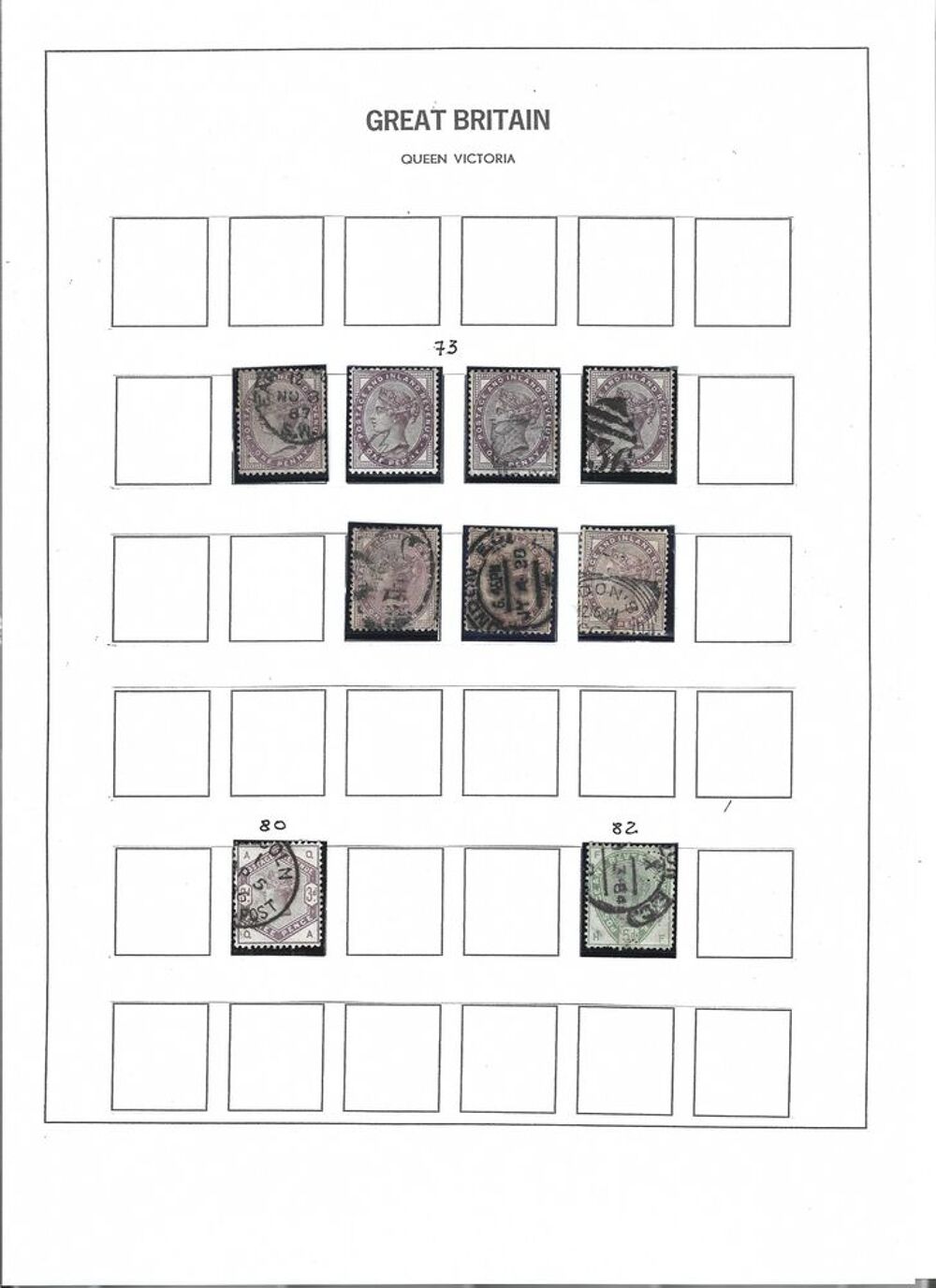 timbres Grande Bretagne 