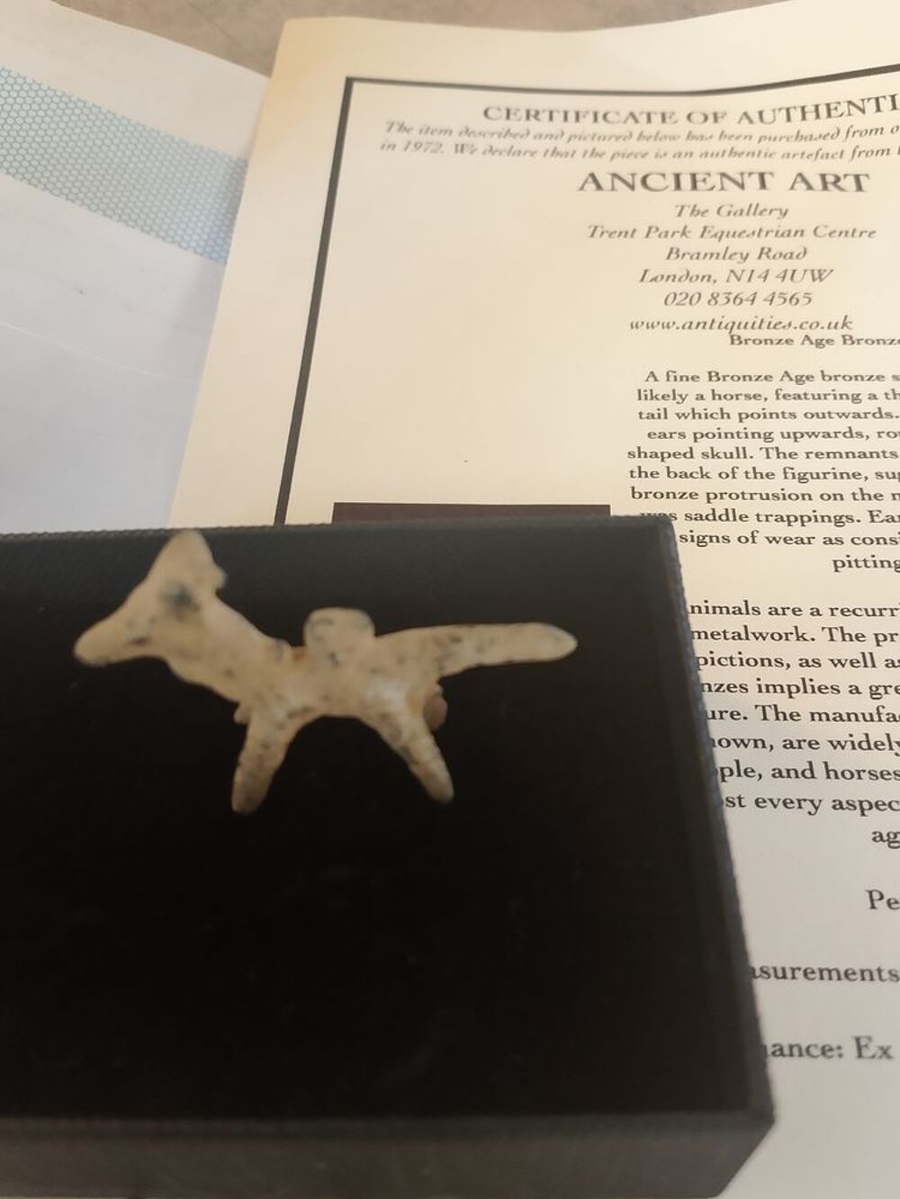 Figurine animali&egrave;re en bronze age du bronze 1200 -600 BC 