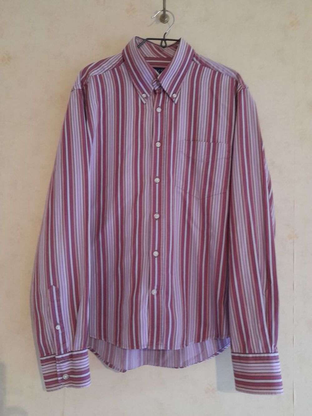 Chemise rayures mauve (51) Vêtements