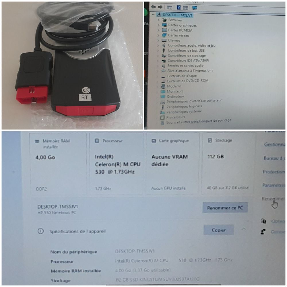 Ordinateur PC Portable HP530 Win10 d&eacute;di&eacute; Diag et Bureautique Matériel informatique