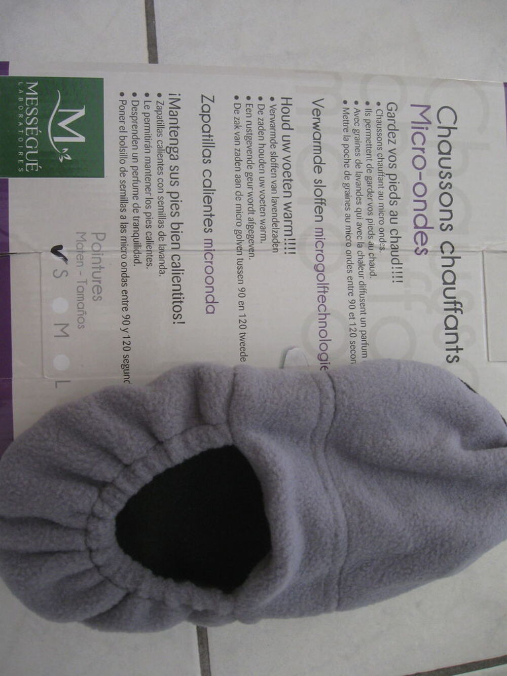 chaussons chauffant micro ondes Chaussures