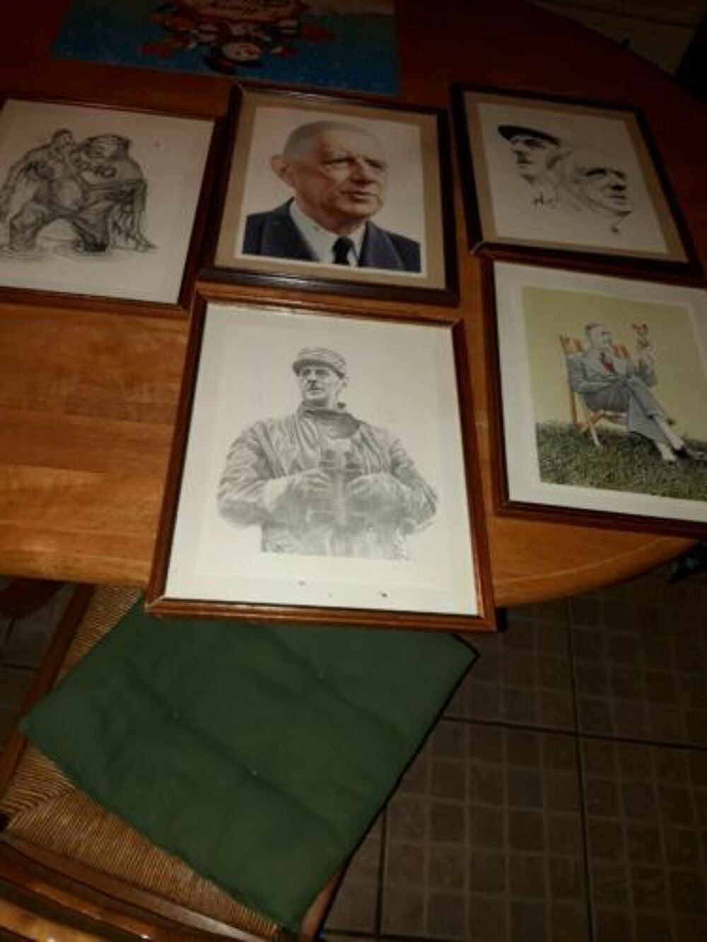 5 PORTRAITS DU G&Eacute;N&Eacute;RAL DE GAULLE PAR les ILLUSTRATEURS 