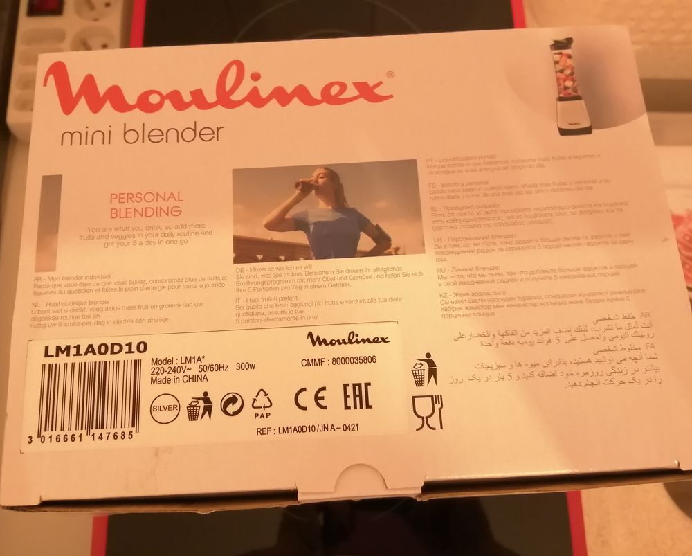  Blender Personnal Moulinex
LM1A0D10
Neuf
Electroménager