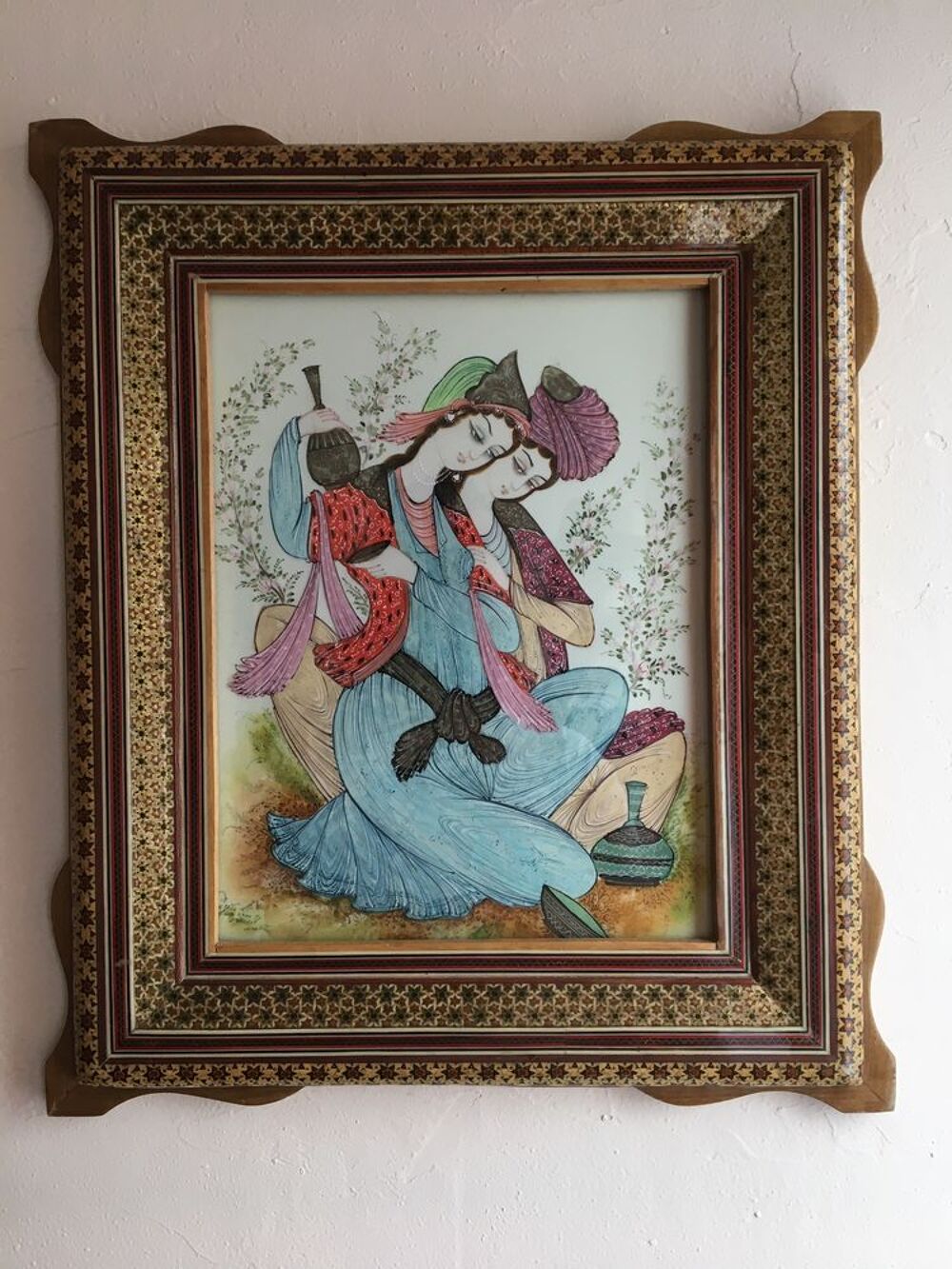 Peinture Indo Persane sur plaque Décoration