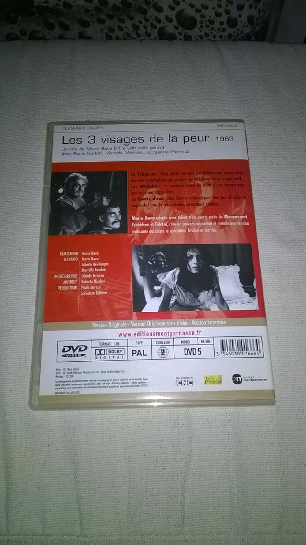 DVD Les Trois Visages de la Peur 
2008
Excellent etat
En DVD et blu-ray