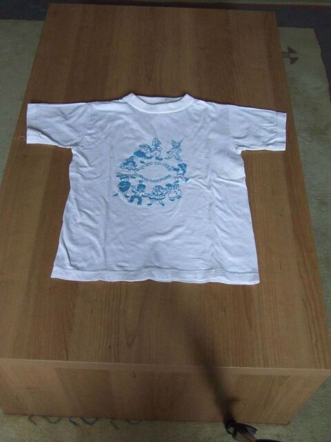 Tee-shirt manches courtes, Blanc, 5 6 ans, TBE 3 Bagnolet (93)
