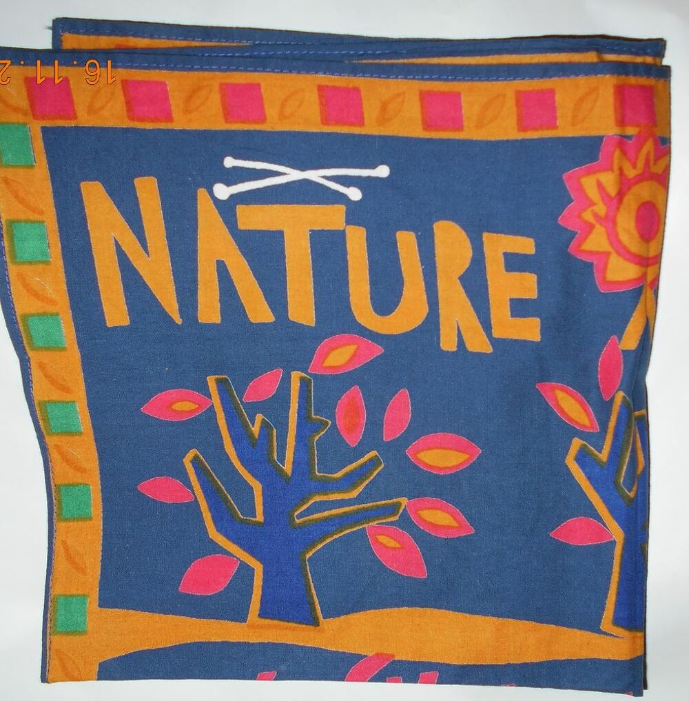 foulard/carr&eacute; tissu NATURE AND TREES by Sylvain Lefebvre Maroquinerie