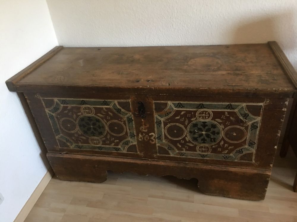 MALLE EN BOIS ALSACIENNE Décoration