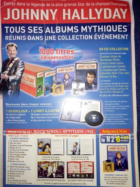 50 CD AVEC LIVRETS PHOTOS DE JOHNNY HALLYDAY TOUT NEUFS . 250 Lanv�oc (29)