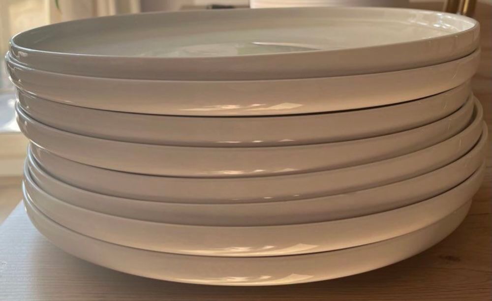 Lot assiettes blanches porcelaine - CASA Cuisine