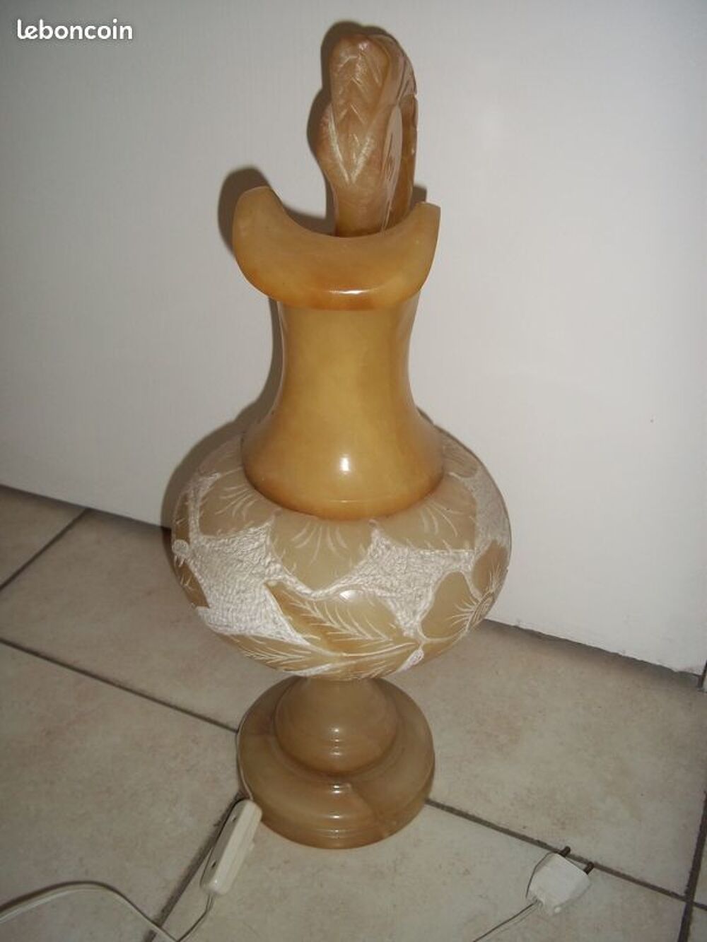 LAMPE DE CHEVET EN ALBATRE Décoration
