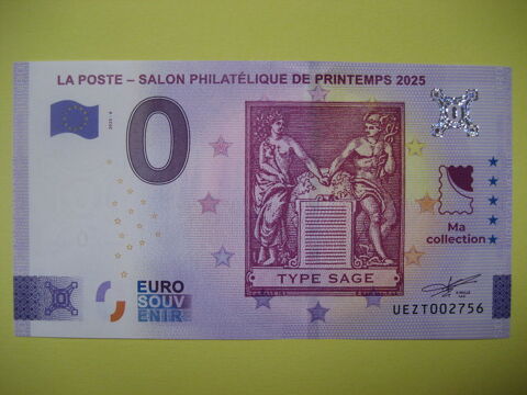 Billet souvenir 0 euro Salon philat�lique de printemps 2025
6 Reims (51)