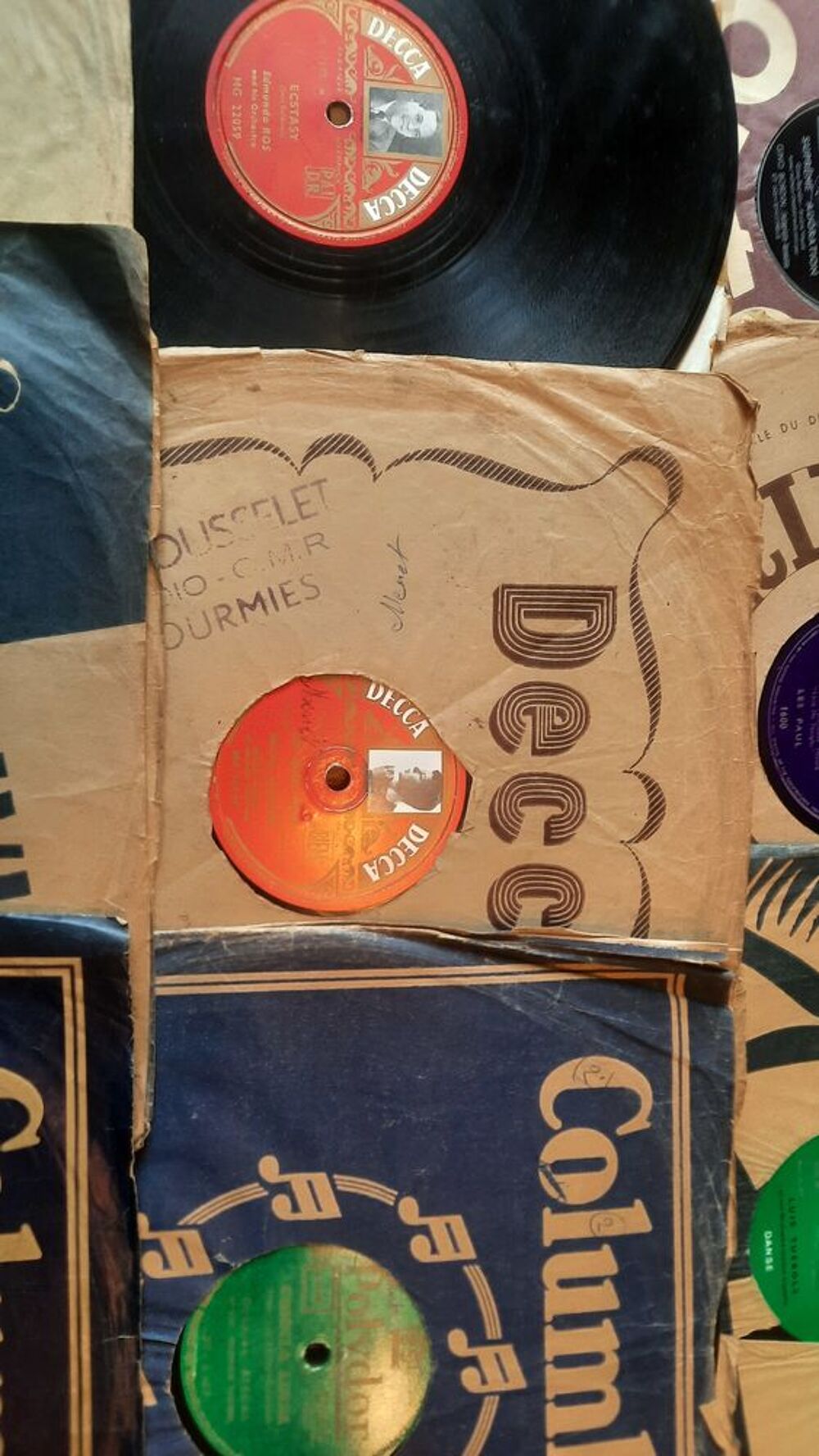 9 disques vinyles 78 tours CD et vinyles