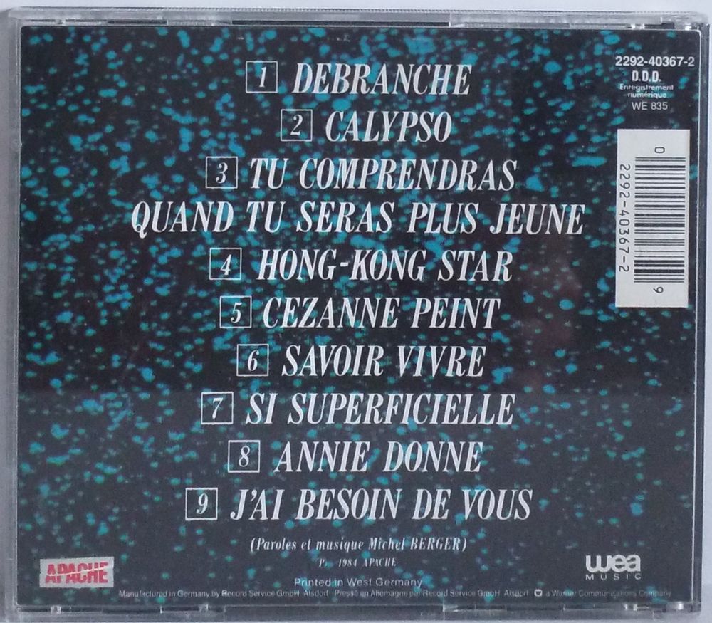 France Gall Debranche CD et vinyles