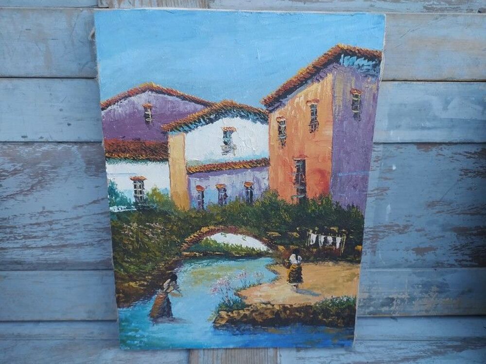 Tableau Village P&eacute;ruvien Cuzco Mexique 
D�coration