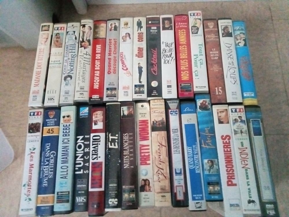 Lot de 92 K7 VHS Photos/Video/TV
