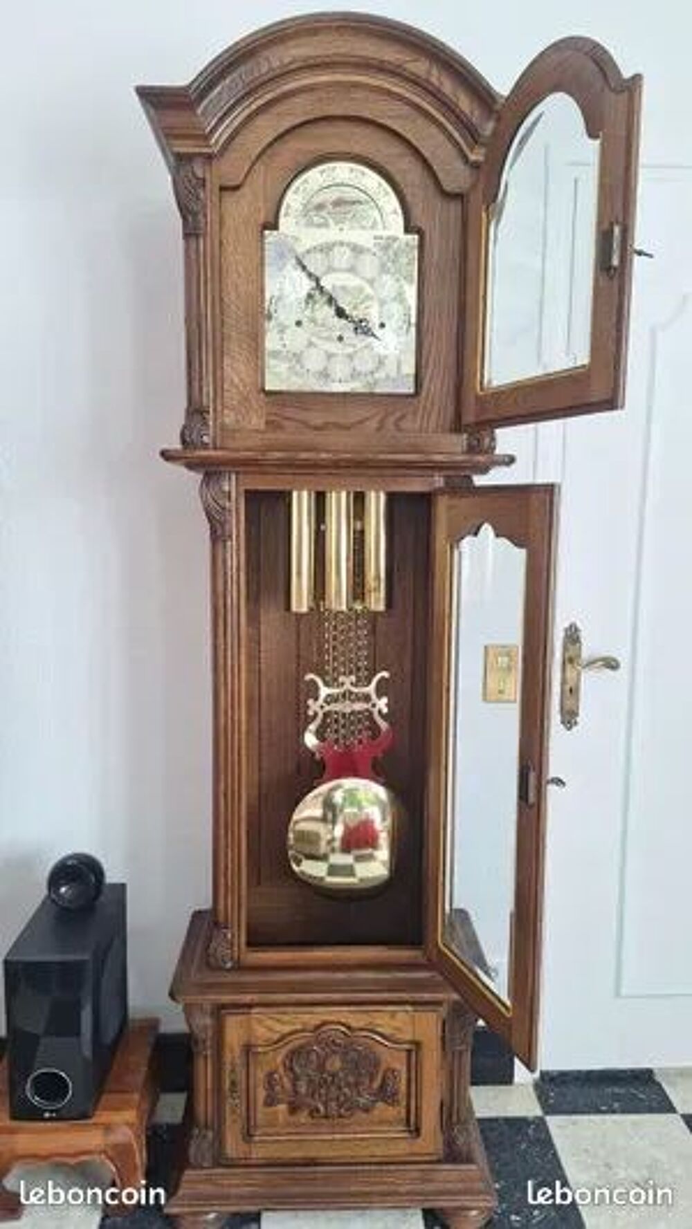 Horloge comtoise ch&ecirc;ne &Eacute;TAT NEUF Meubles