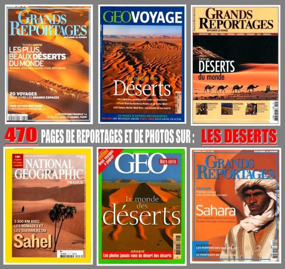 D&Eacute;SERTS DU MONDE - g&eacute;o - SABLES ET OASIS Livres et BD