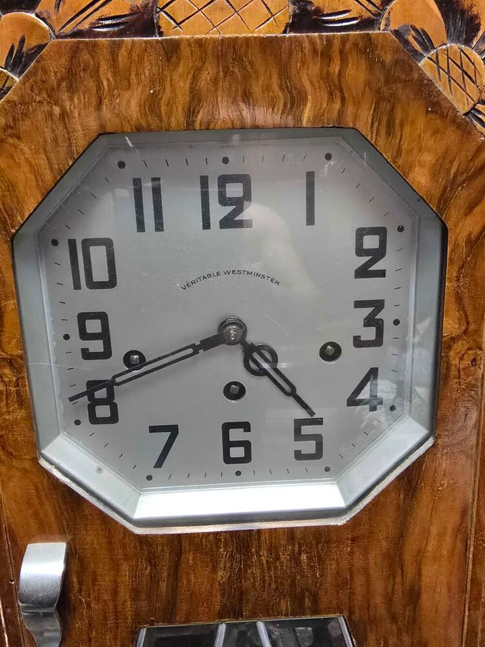 horloge ancienne westminster &agrave; 8 marteaux, art deco. ( model rarisisme) 