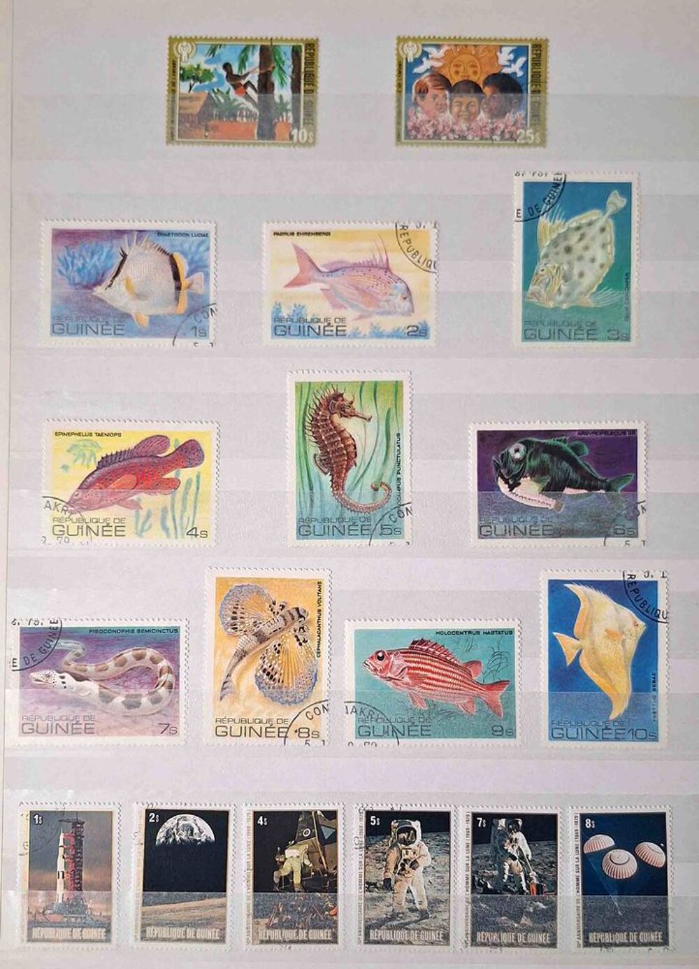 S&eacute;rie de timbres de collection de Guin&eacute;e 