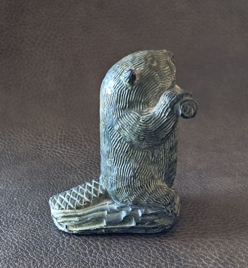 sculpture figurine animali&egrave;re en r&eacute;sine finition pierre Décoration