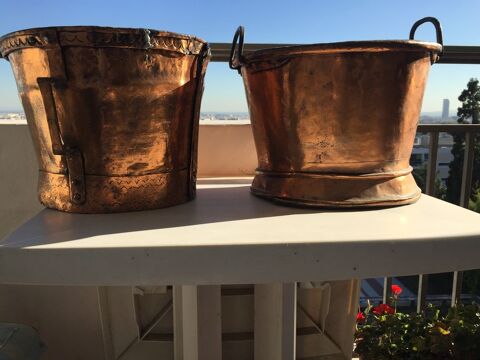 2 Seaux Cuivre Rouge 19 e Si�cle 35 Caluire-et-Cuire (69)