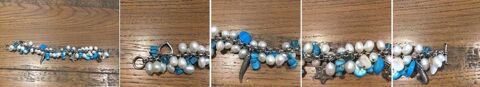 bracelet perles turquoises fantaisie m�tal 10 Paris 20 (75)