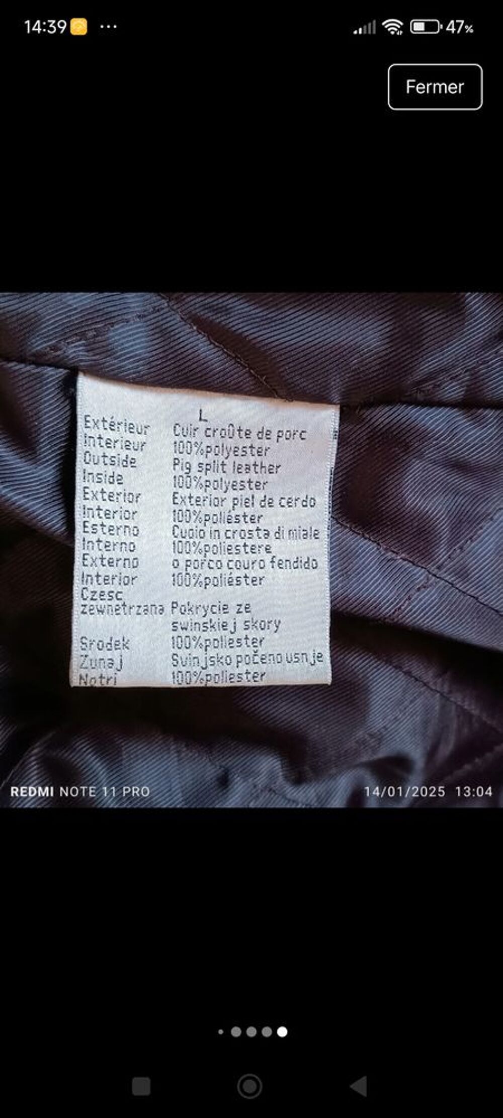 Veste cuir homme Vêtements