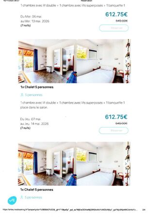 Location  Chalet - Bungalow 