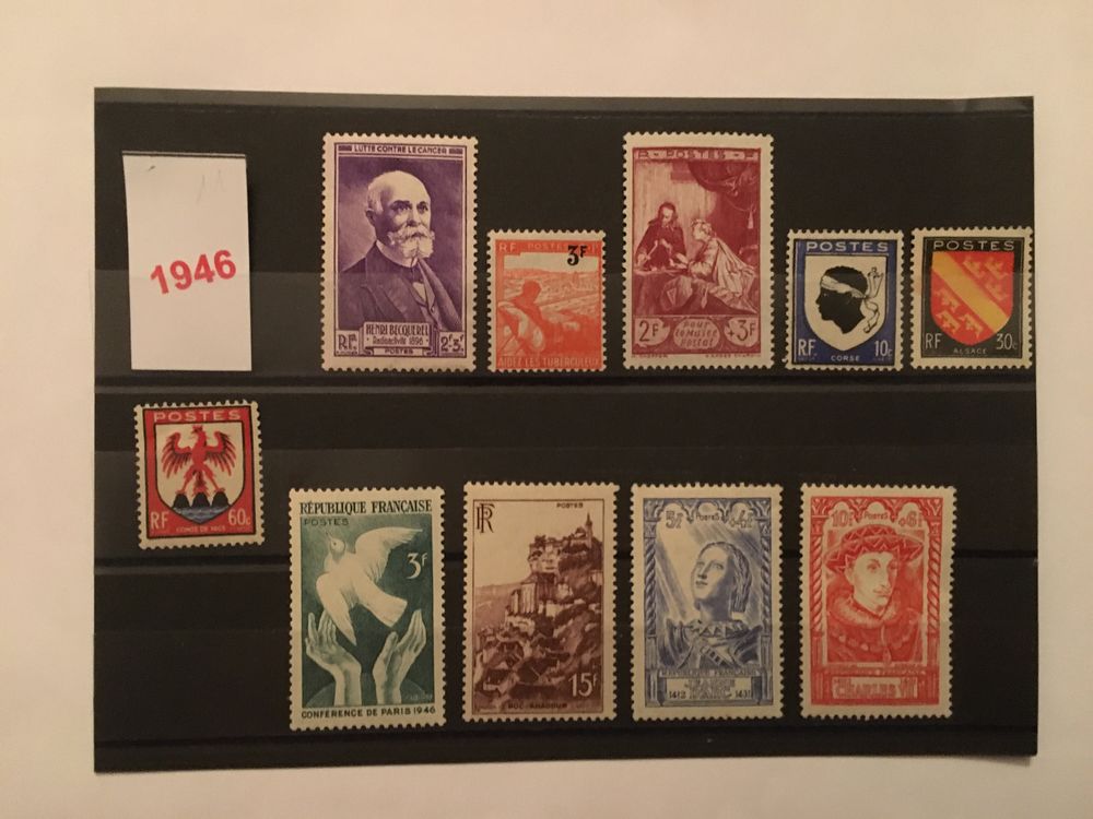 Timbre de collection de France ** Neufs 1946
