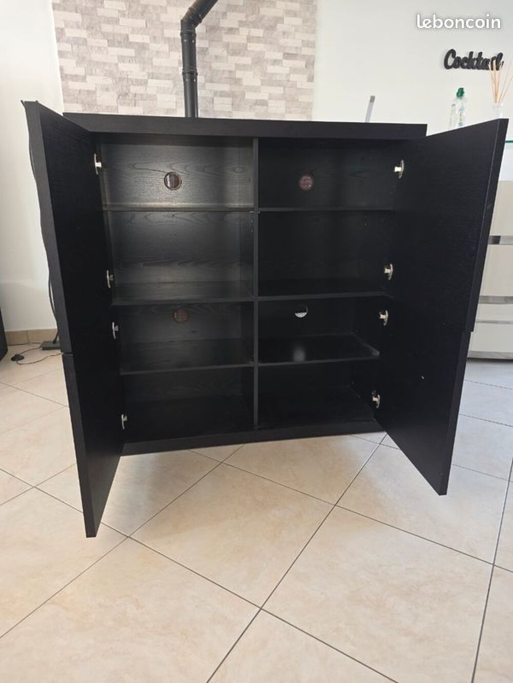 1 ou 2 buffets 4 portes weng&eacute; fonc&eacute; contemporain Meubles