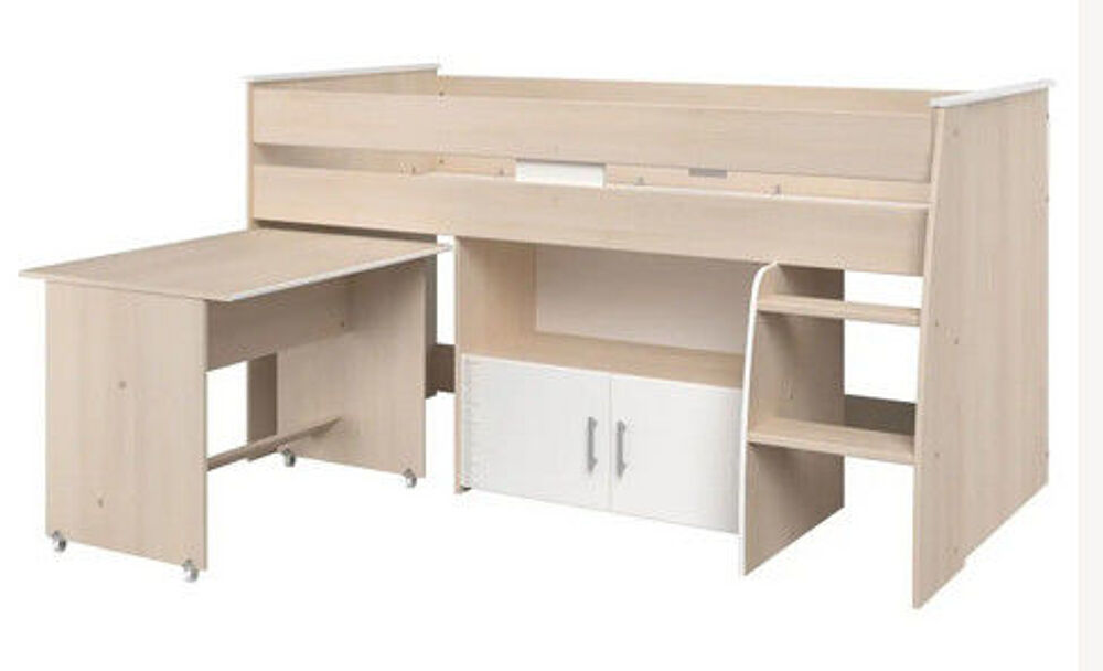 Lit mezzanine bois clair 1 place Mobilier enfants