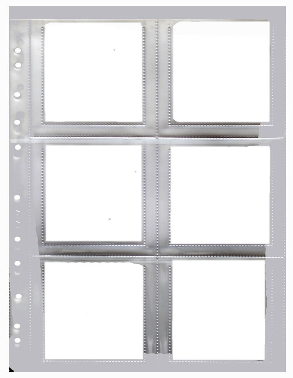 Feuillets transparents pour classements de diapositives 6x6. Photos/Video/TV