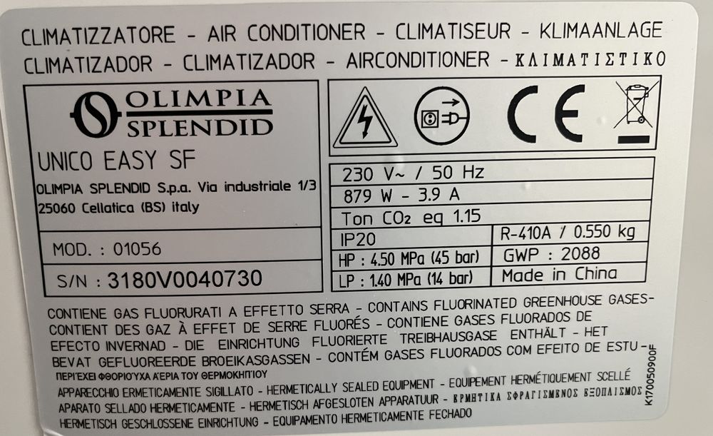 Climatiseur console double flux Electroménager