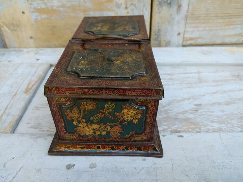 Ancienne Boite Biscuits T&ocirc;le Publicitaire Huntley Palmers 