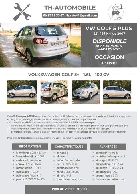 Volkswagen golf plus 