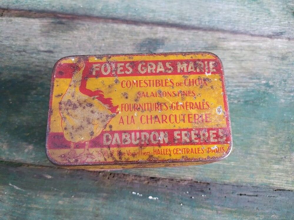 Ancienne Boite Publicitaire Foies Gras Marie Daburon Fr&egrave;res 