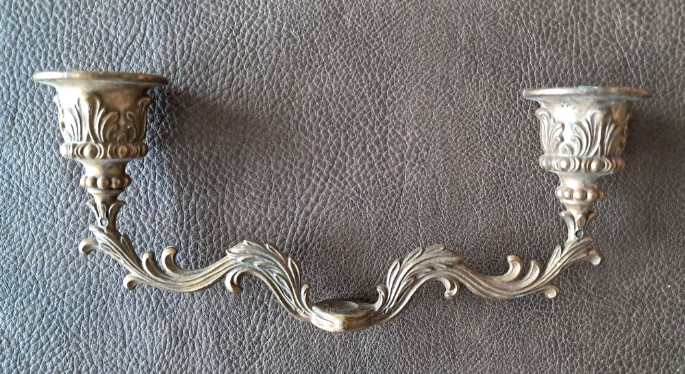lot de 2 bougeoir chandelier cand&eacute;labre en laiton Décoration