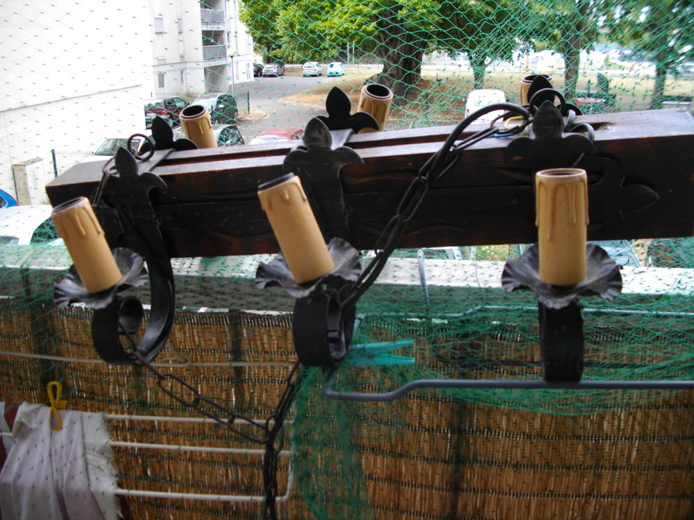 lustre en bois et fer Bricolage