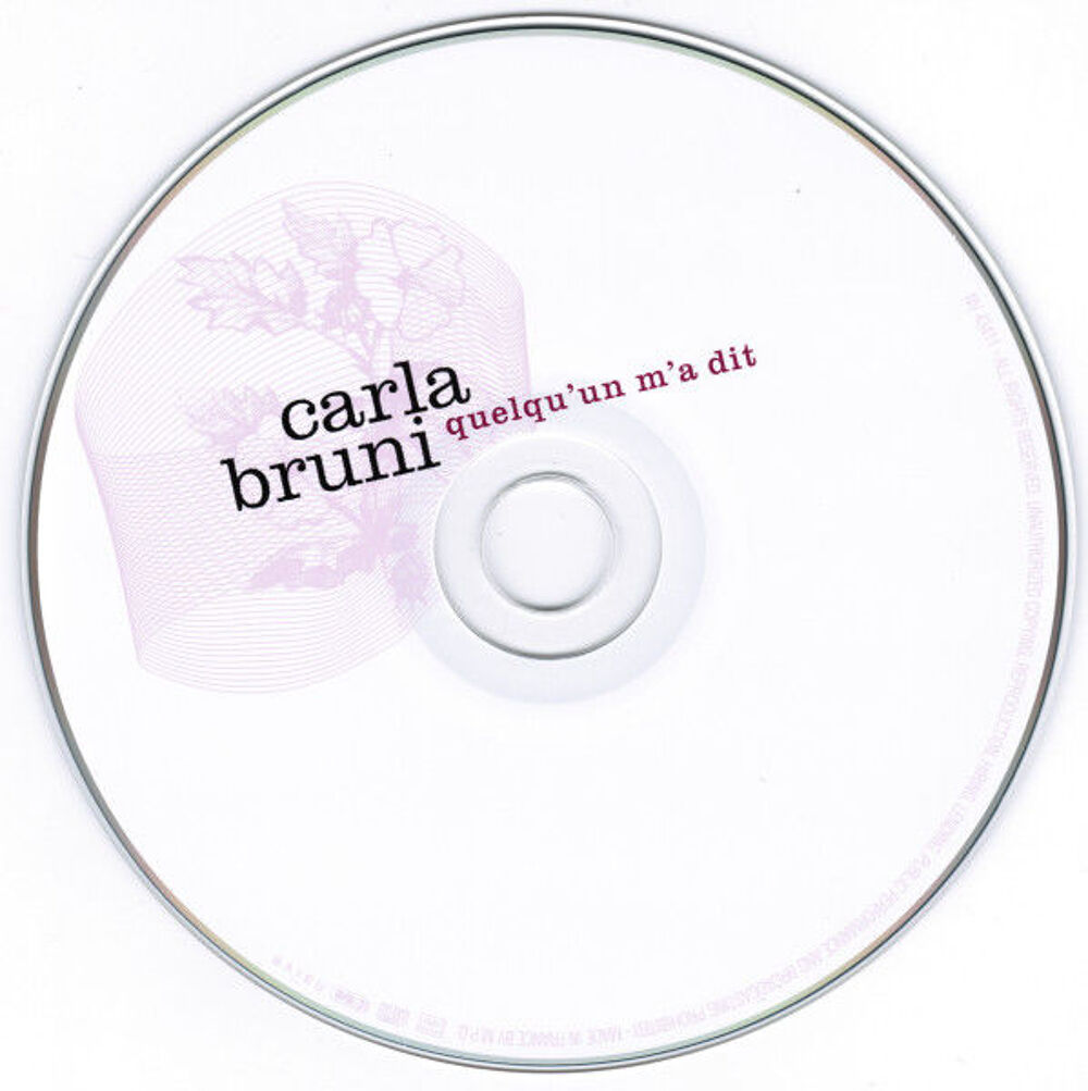cd Carla Bruni Quelqu'un M'a Dit (&eacute;tat neuf) CD et vinyles