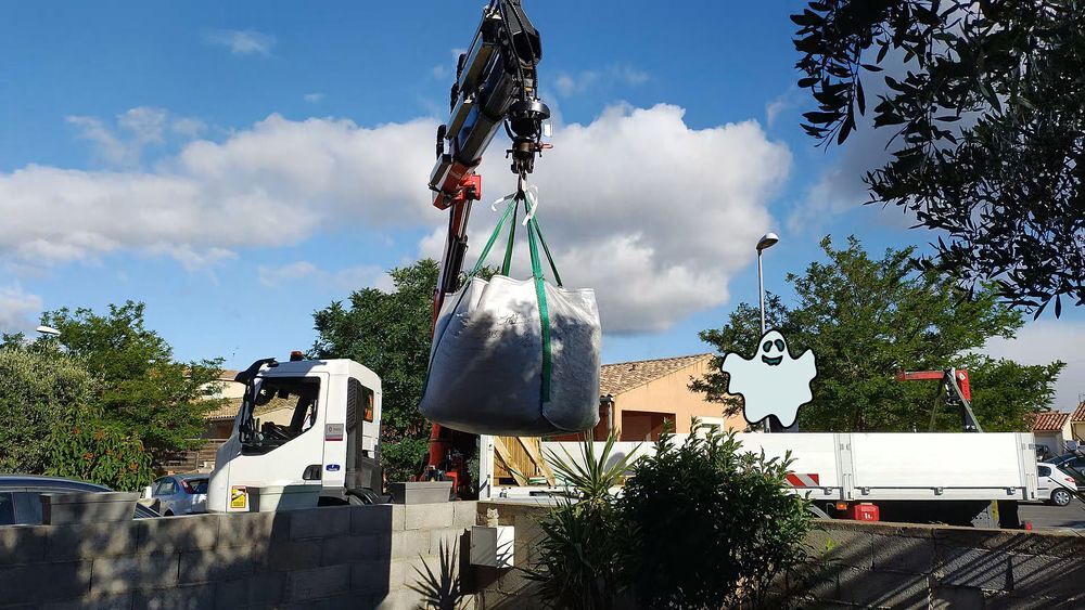 Sac &agrave; Gravats : Big Bag XXL de Chantier &plusmn; 750 Kg Jardin