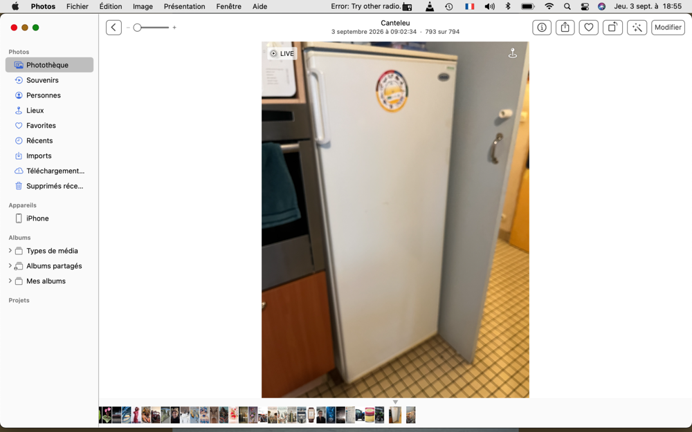 R&eacute;frig&eacute;rateur de 280L. avec freezer. Electroménager