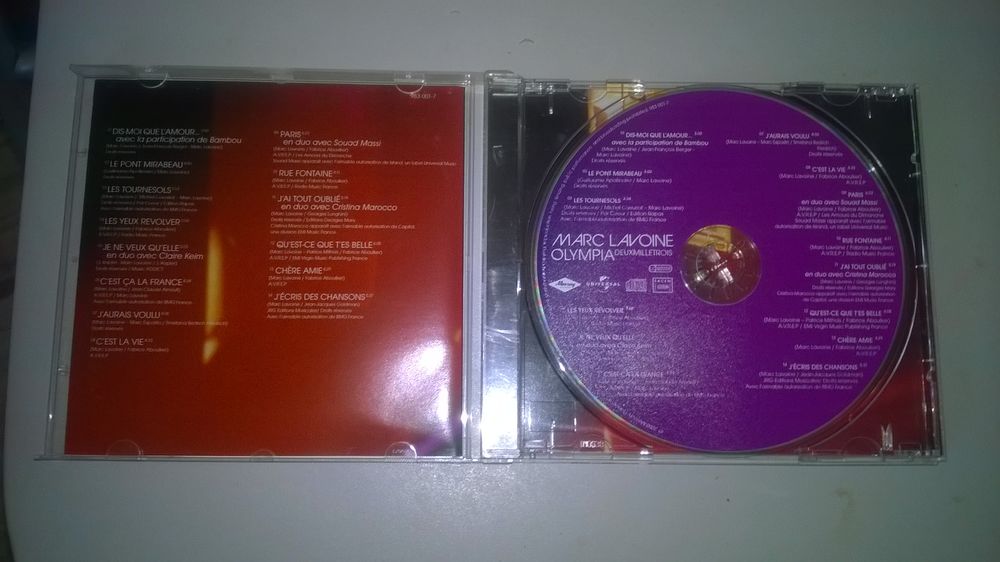 CD Dis-moi que l'amour
Marc Lavoine
2003
LIVE
CD et vinyles