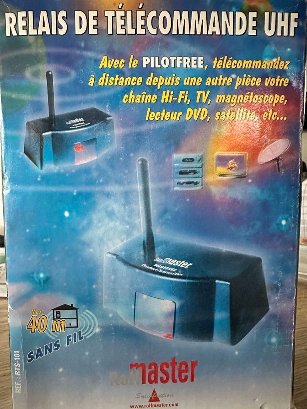 Relais de t&eacute;l&eacute;commande UHF port&eacute;e 40 m. Photos/Video/TV