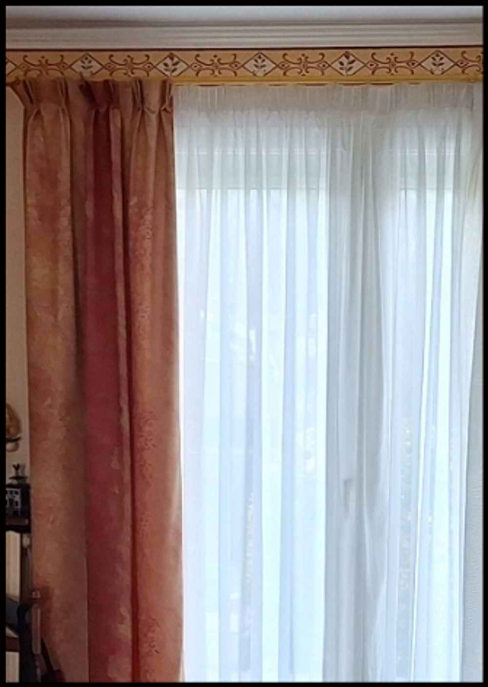 Ensemble de 4 Rideaux + supports+ D�coration