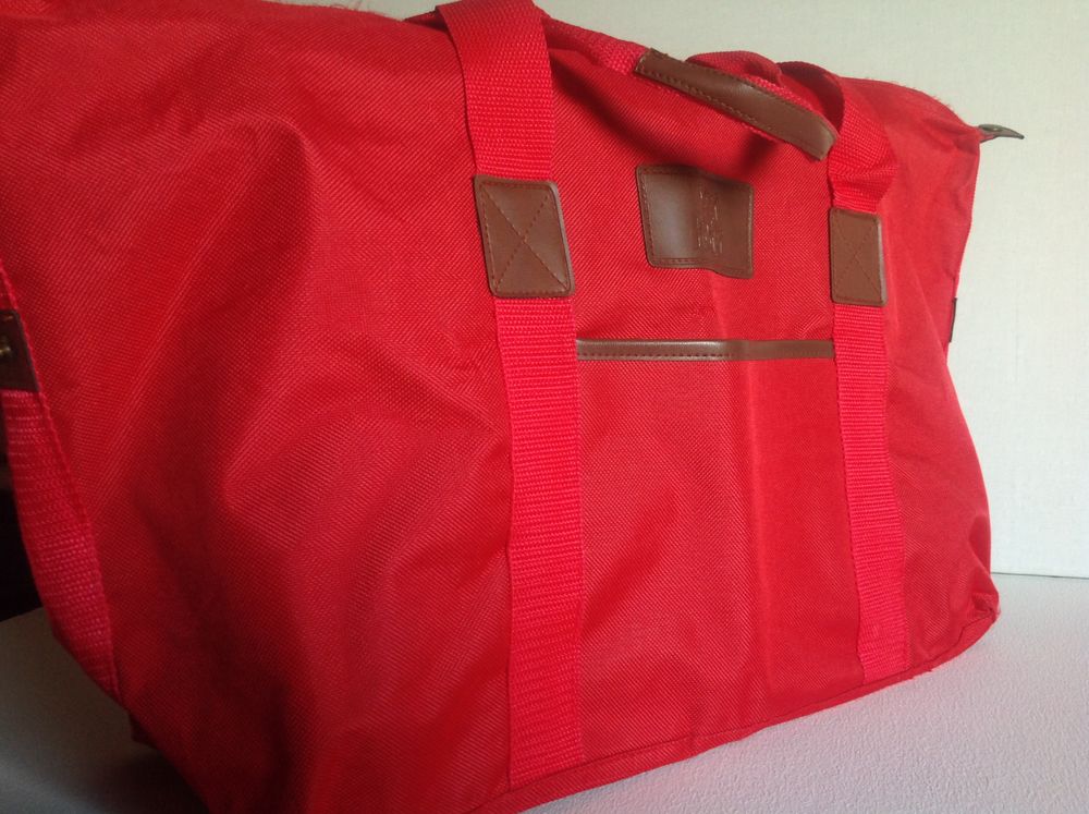 GRAND SAC EN TOILE ROUGE IMPERM&Eacute;ABLE YVES ROCHER Envoi Possi Maroquinerie