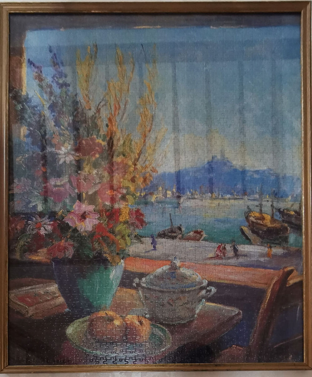 2 Puzzles encadr&eacute;s et sous verre 1500 pi&egrave;ces Nathan Décoration