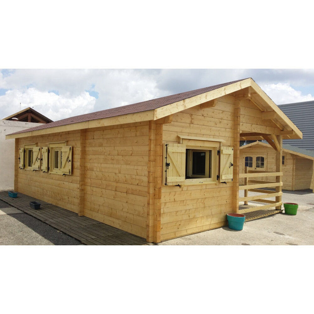Chalet de Jardin en 80 mm ! 35 m&sup2; int&eacute;rieur Jardin