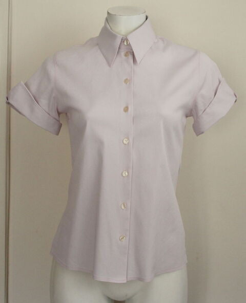 Chemisier piqué de coton rose ANNE FONTAINE 
T.2 80 Issy-les-Moulineaux (92)